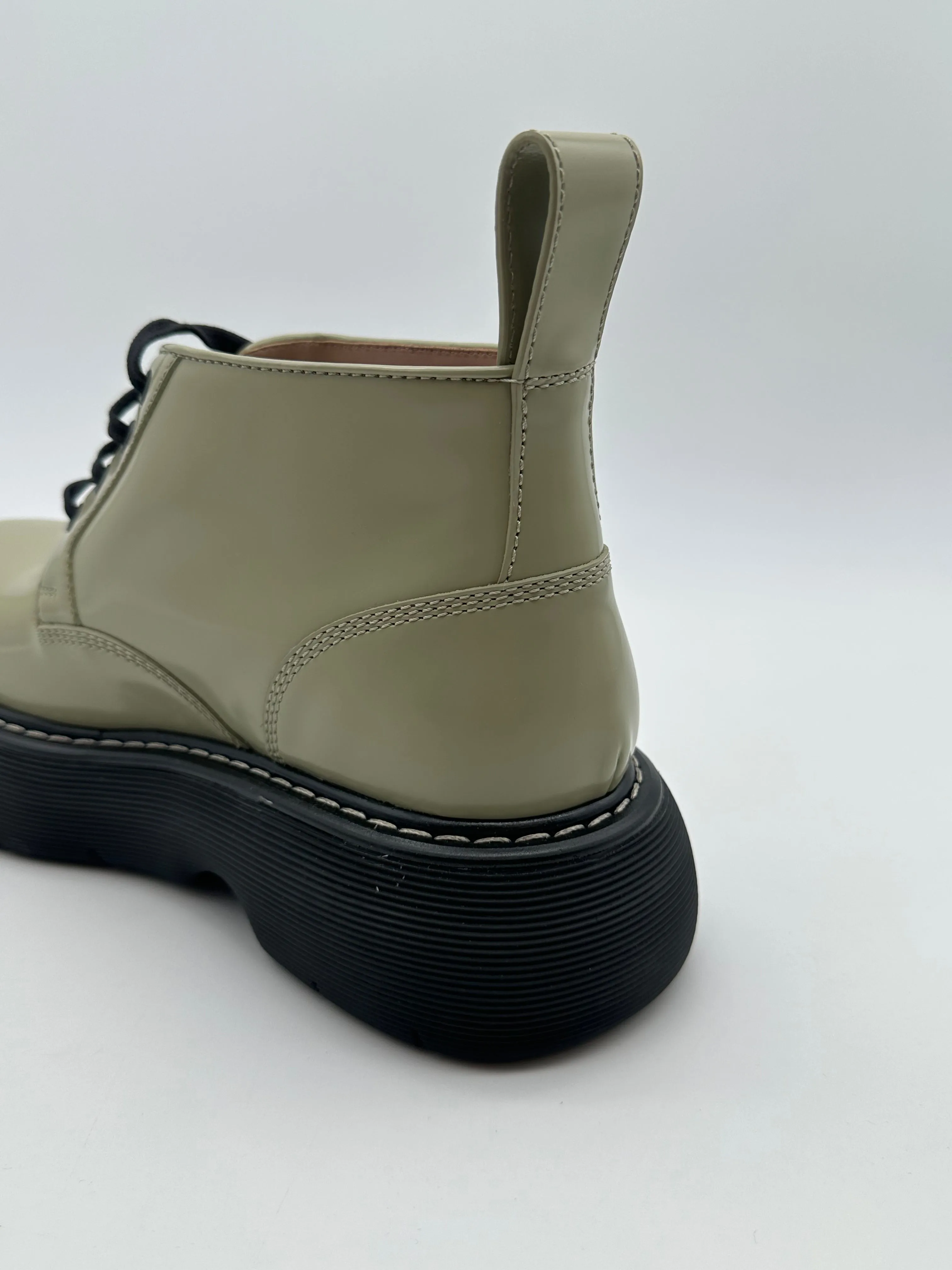 Green Platform Boots
