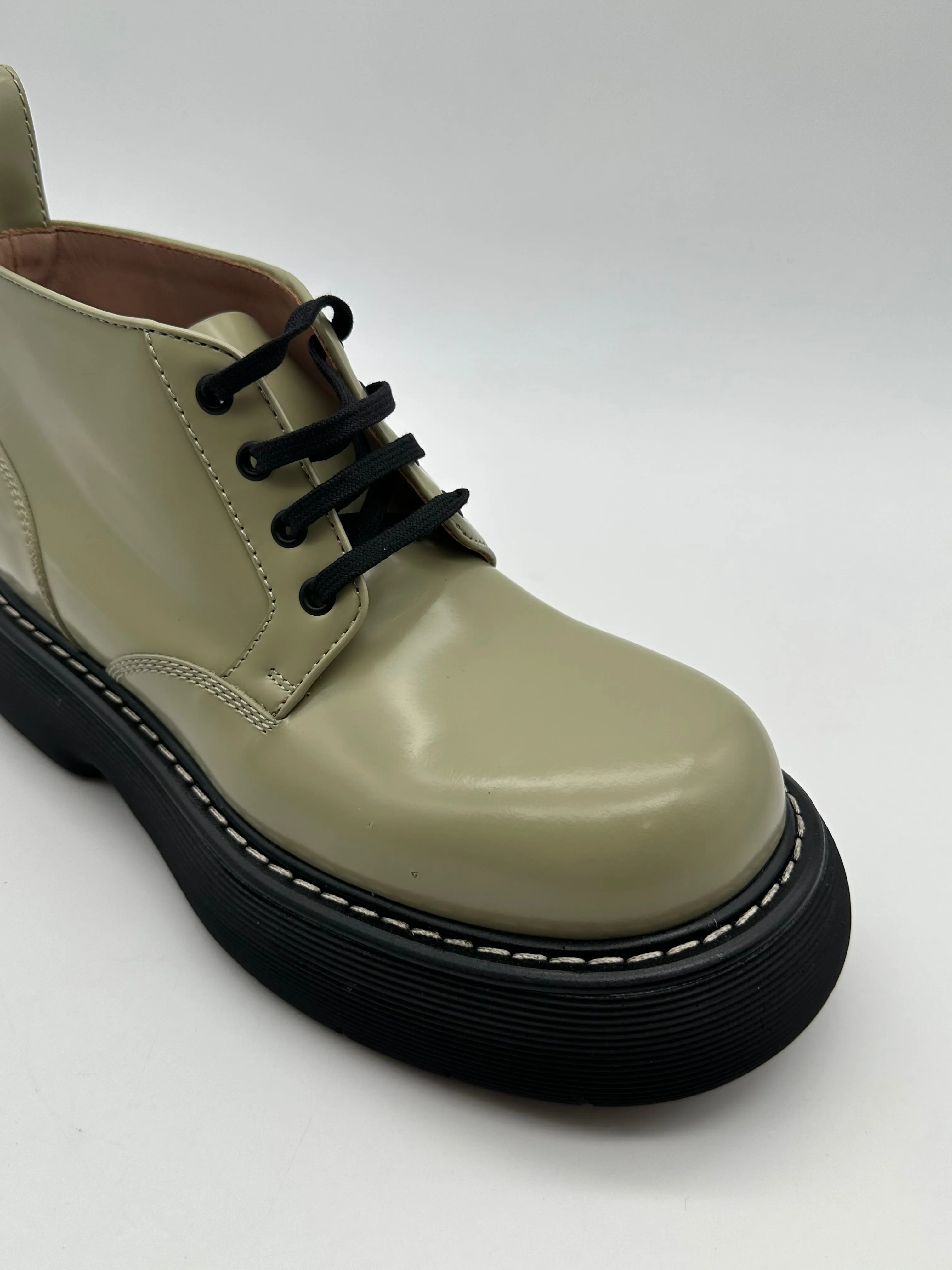 Green Platform Boots