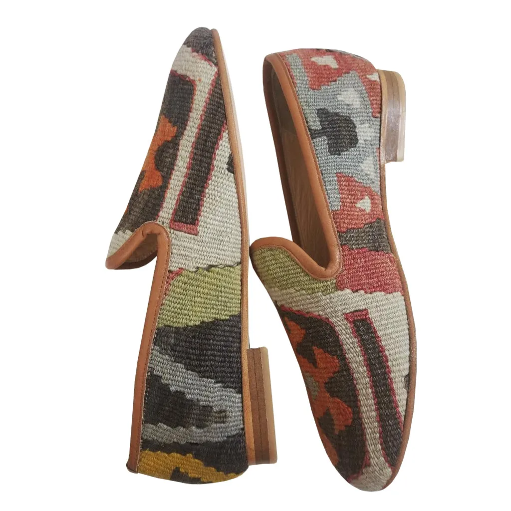 Handwoven Wool Kilim Men's Loafer (Demir) Size 41 (8)