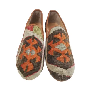 Handwoven Wool Kilim Men's Loafer (Demir) Size 41 (8)