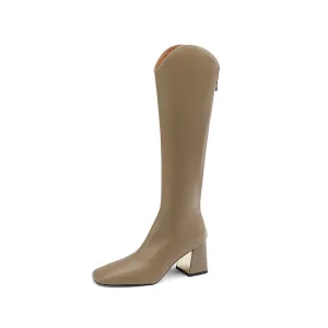 Hayes Knee High Boots Nude