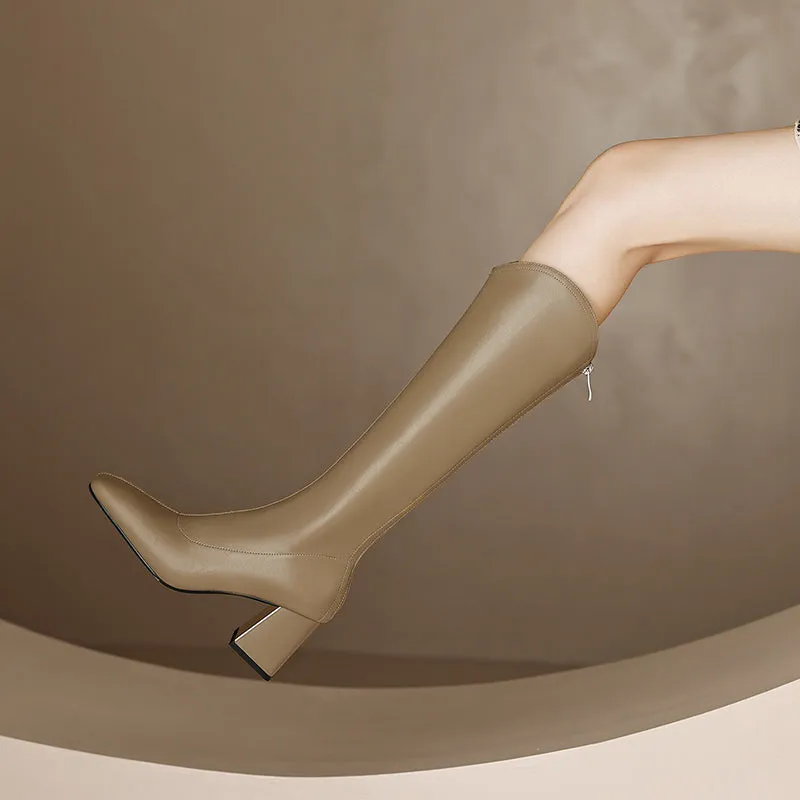 Hayes Knee High Boots Nude