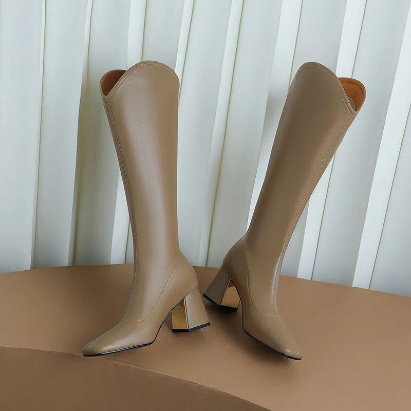 Hayes Knee High Boots Nude