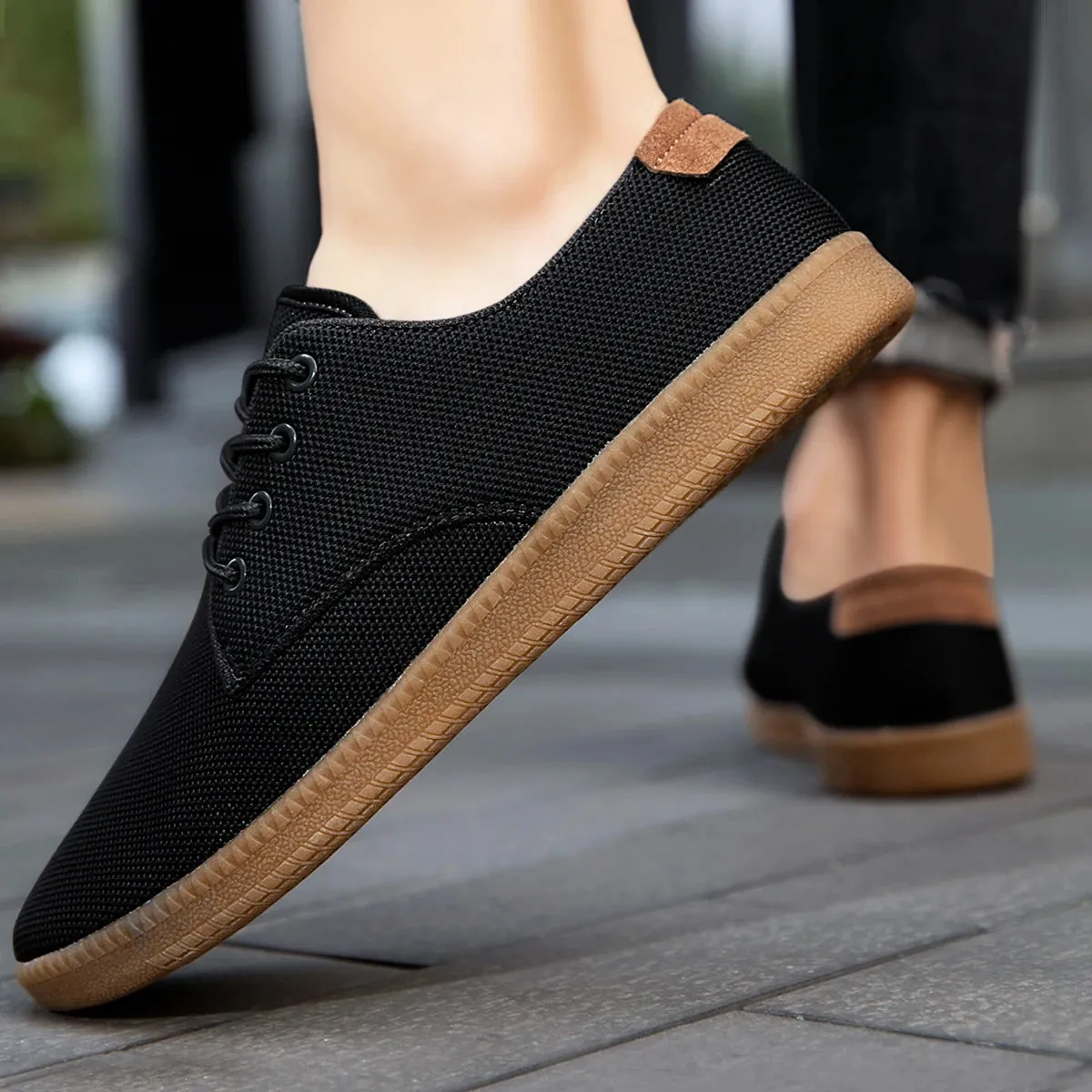 Hnzxzm Minimalist Barefoot Shoes Breathable Wide Toe Shoe Men's Sneakers Outdoor Anti Slip Walking Footwear