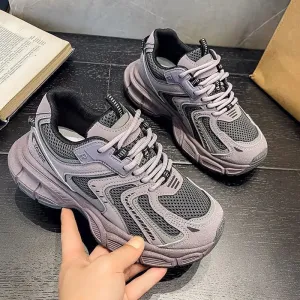 Hnzxzm Vintage Platform Sneakers Purple Buffalo Shoes Women Casual Sports Spring Summer Tennis Female Vulcanize Korean Footwear