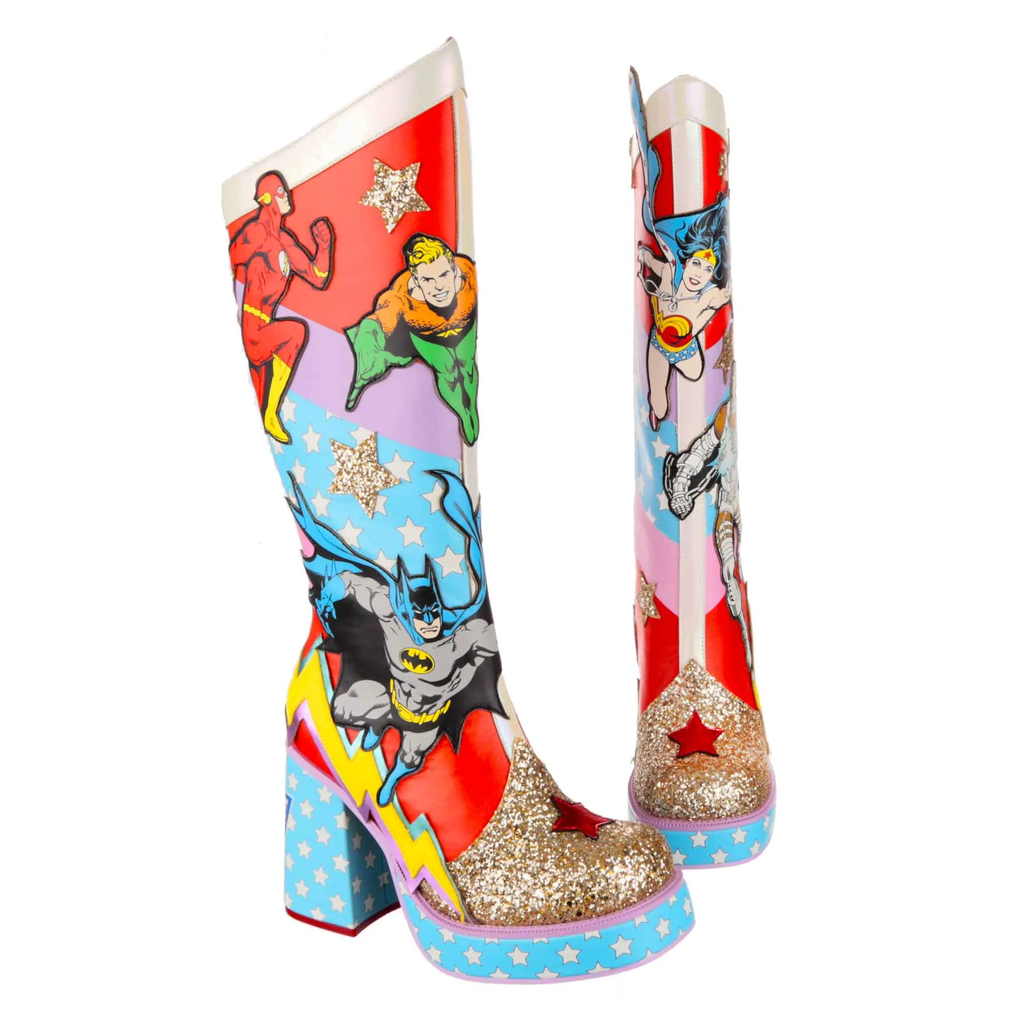 Irregular Choice Womens Justice League Team Up Tall Boots