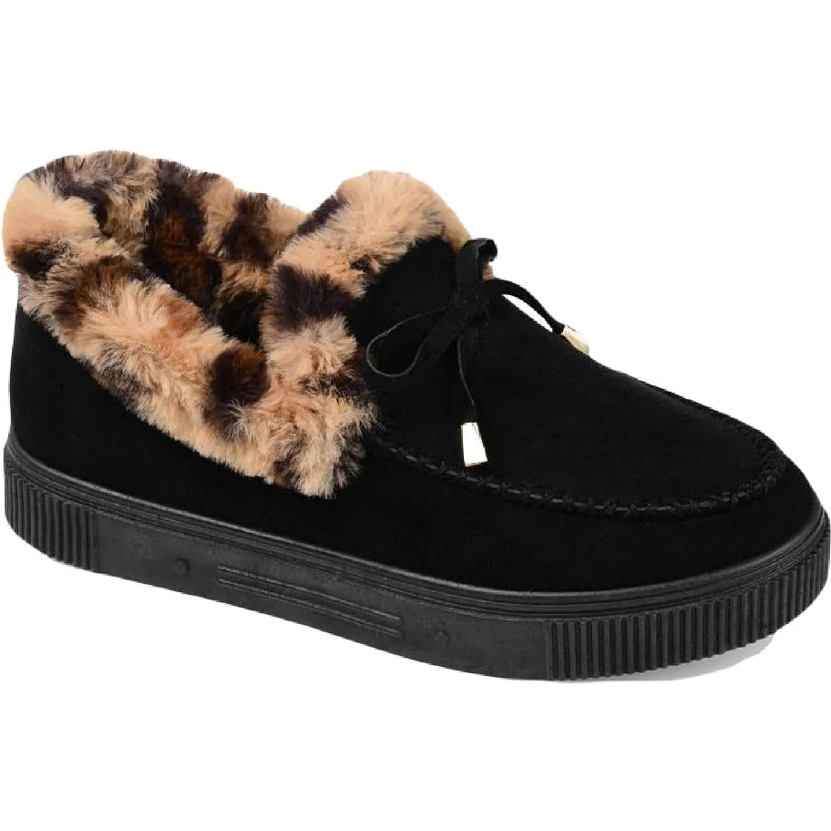 Journee Collection Womens Midnight Faux Suede Moccasins