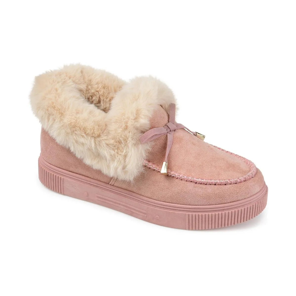Journee Collection Womens Midnight Faux Suede Moccasins