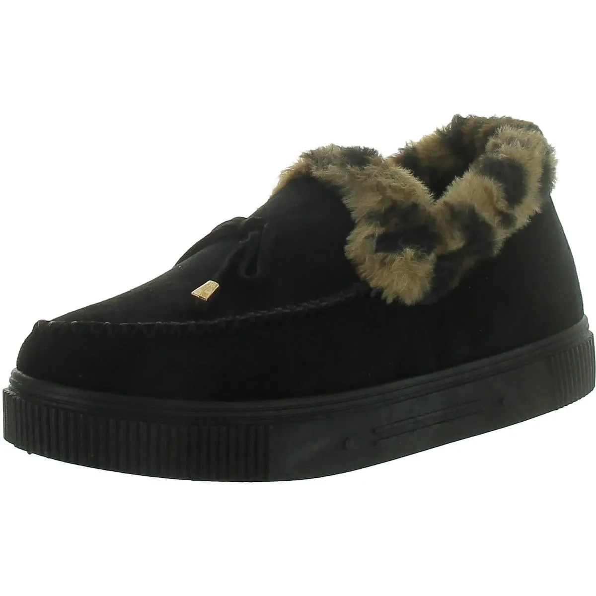 Journee Collection Womens Midnight Faux Suede Moccasins