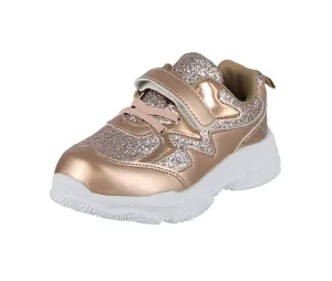 KID'S SHOES CHAMPAGNE/PU GLITTER TENNIS SNEAKERS BK-41KSM