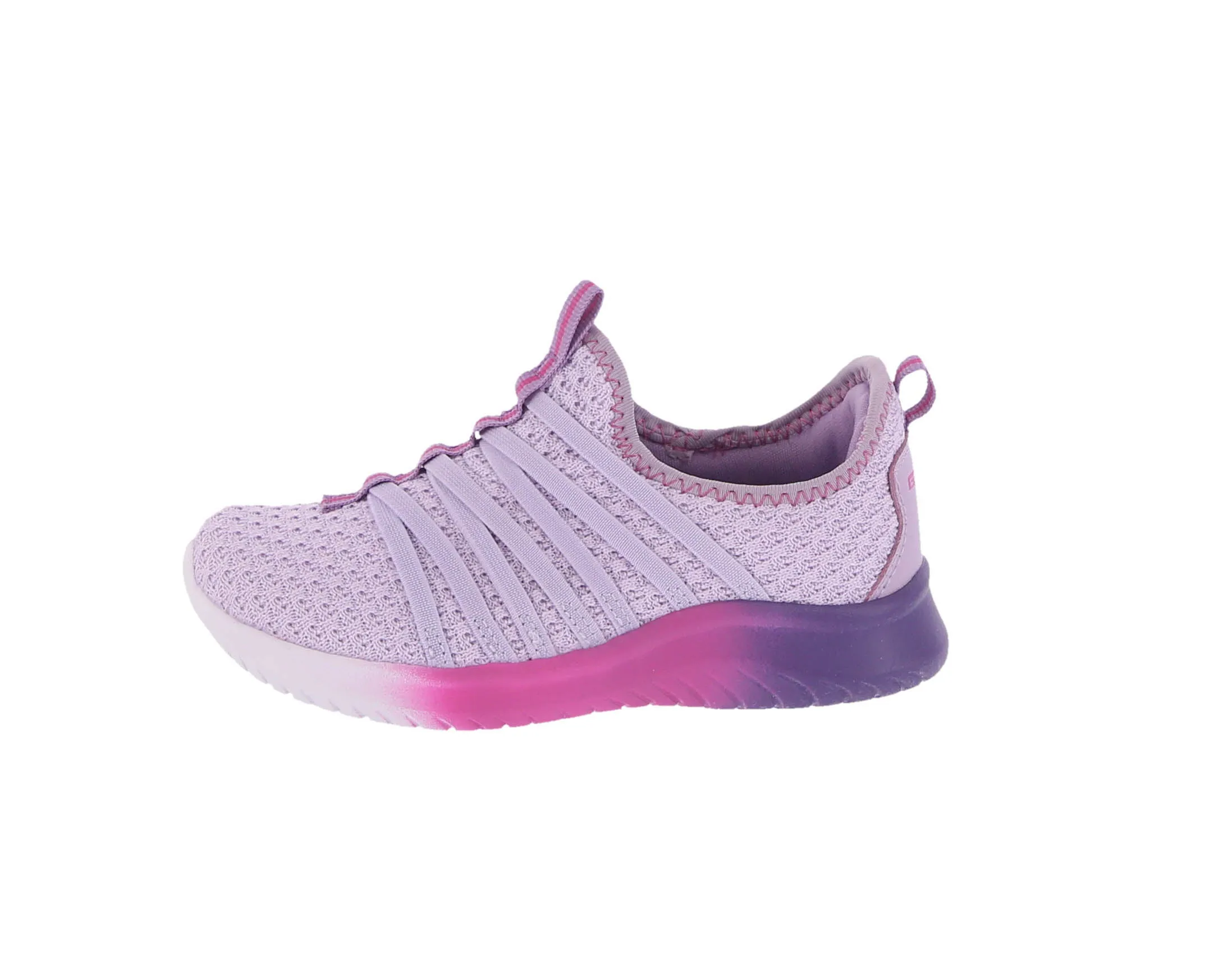 KID'S SHOES PURPLE/FUCHSIA FABRIC TENNIS SNEAKERS 24005K