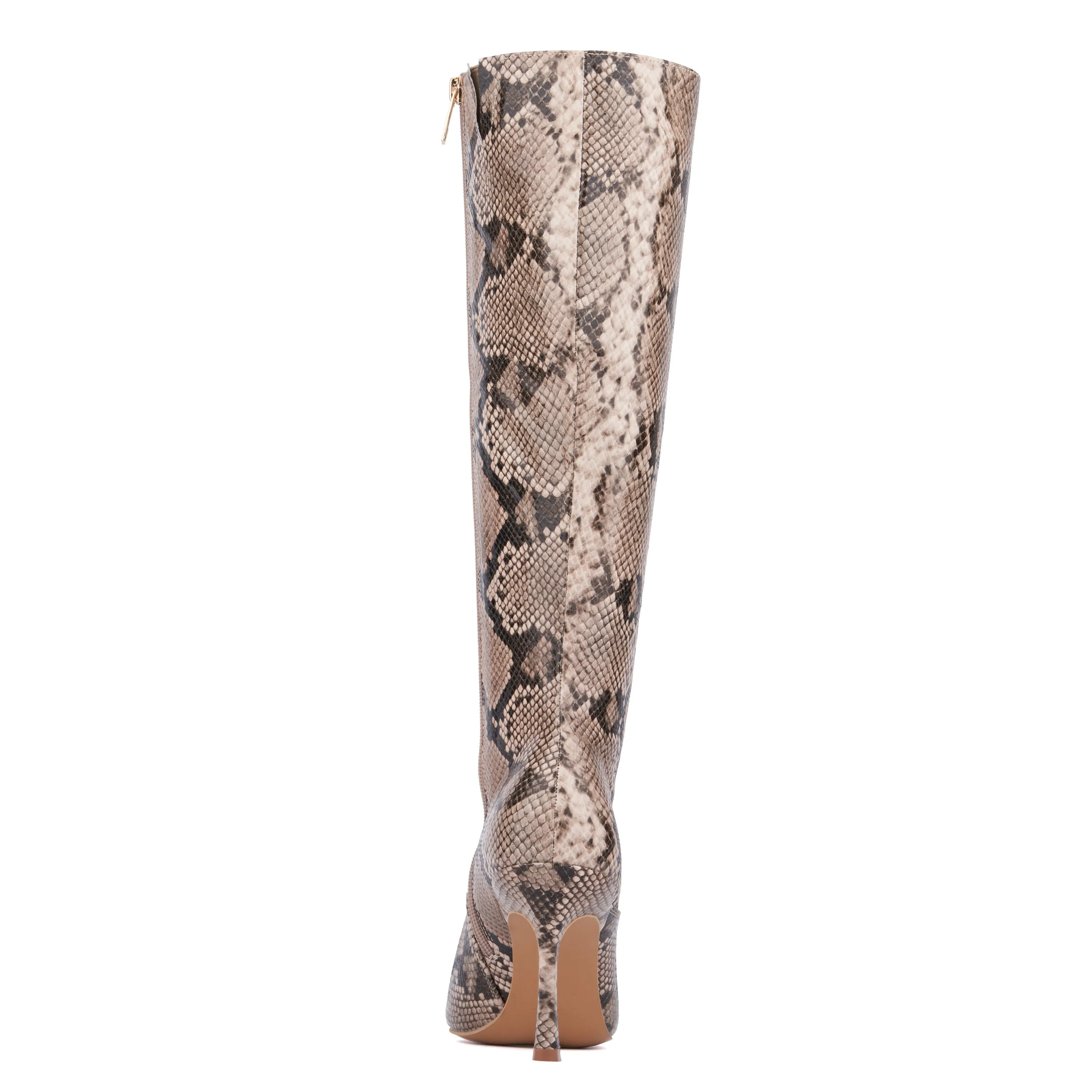 Krystelle Snake Print Knee High Boots