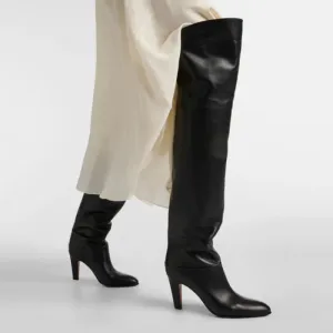 Leather Over-the-Knee Boots | PORTIA