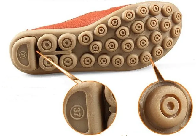 Leather Slip-On Round Toe Moccasins