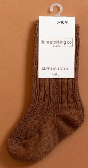 Little Stocking Co Knee High Socks - Chocolate
