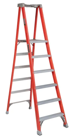 Louisville FXP1700 Series FXP1706 Pinnacle Pro Platform Step Ladder, 45 in Max Standing H, 300 lb, Type IA Duty Rating :EA: QUANTITY: 1