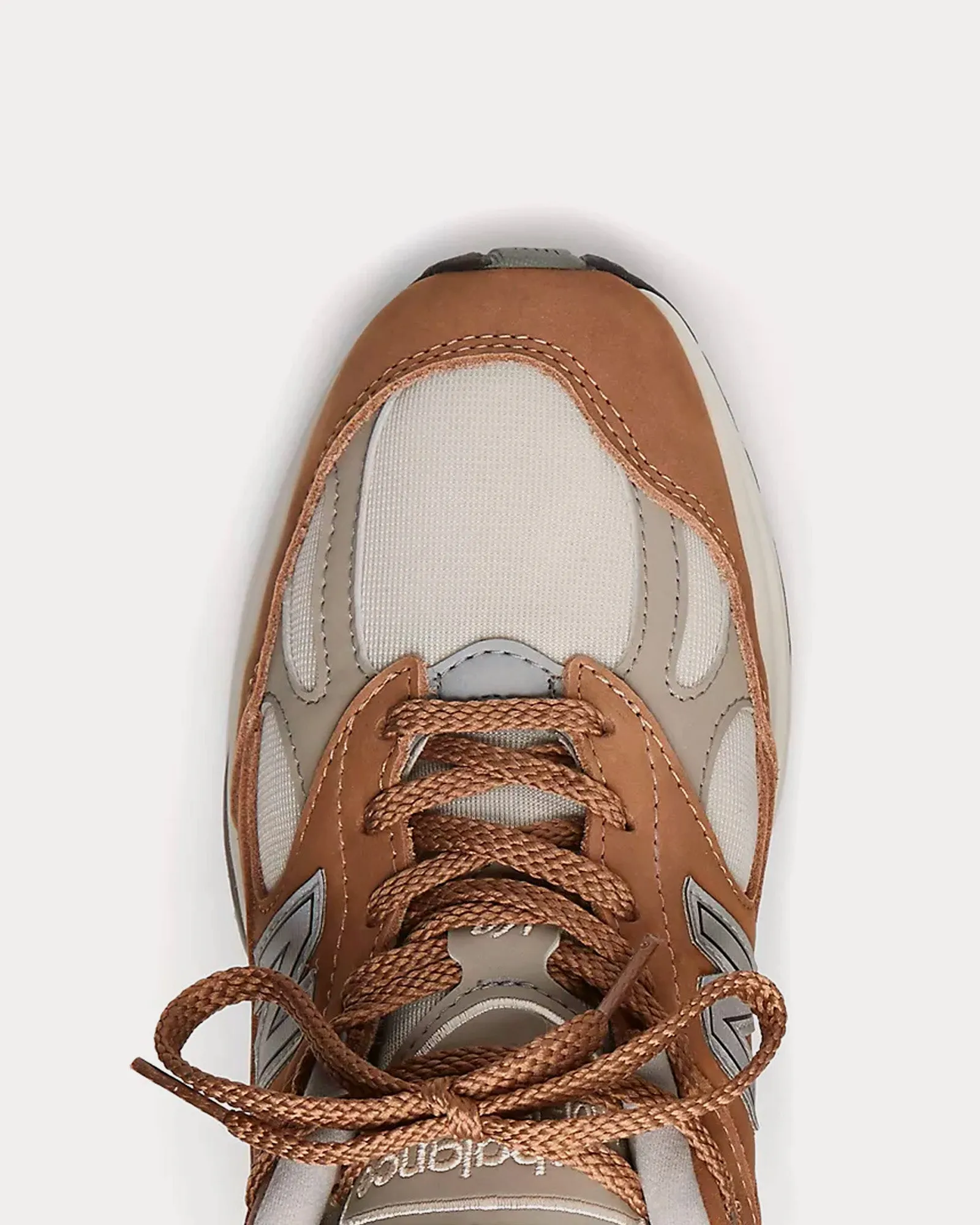 MADE in UK 991v2 Nostalgic Sepia Coco Mocca / Rainy Day / Flint Gray Low Top Sneakers