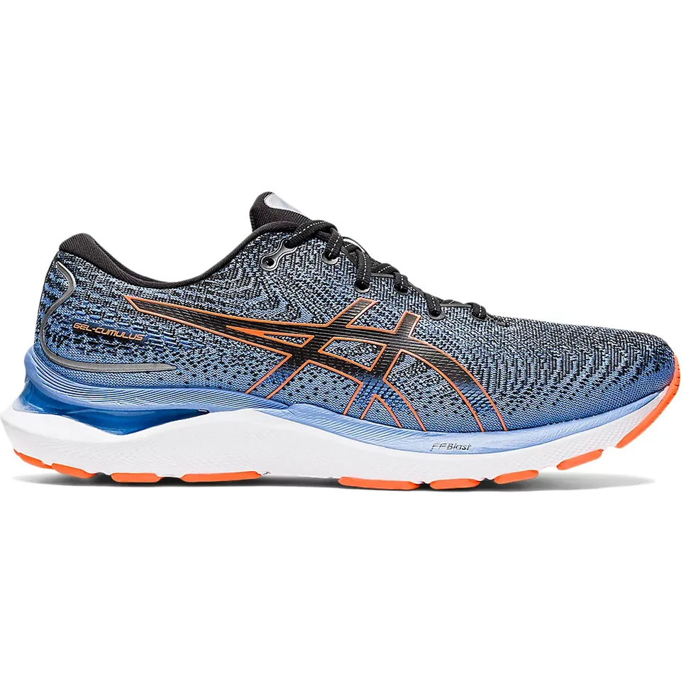 Men's Asics Gel-Cumulus 24, Black/Shocking Orange, 12 D Medium