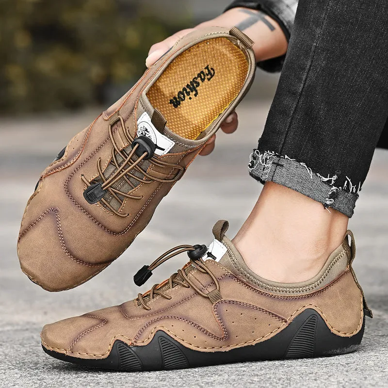 Men's Casual Leather Moccasins | Plus Size Driving Shoes