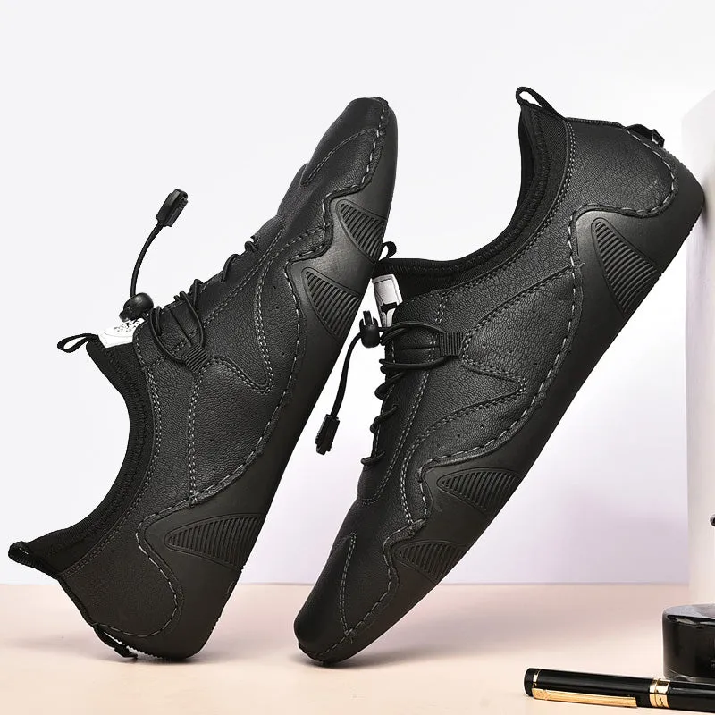 Men's Casual Leather Moccasins | Plus Size Driving Shoes