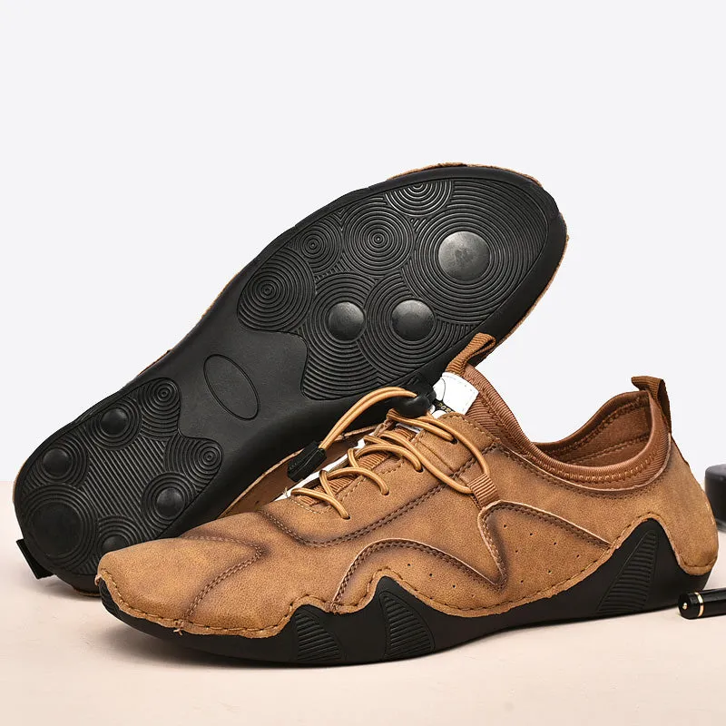 Men's Casual Leather Moccasins | Plus Size Driving Shoes