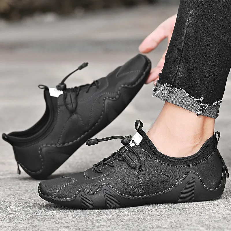 Men's Casual Leather Moccasins | Plus Size Driving Shoes