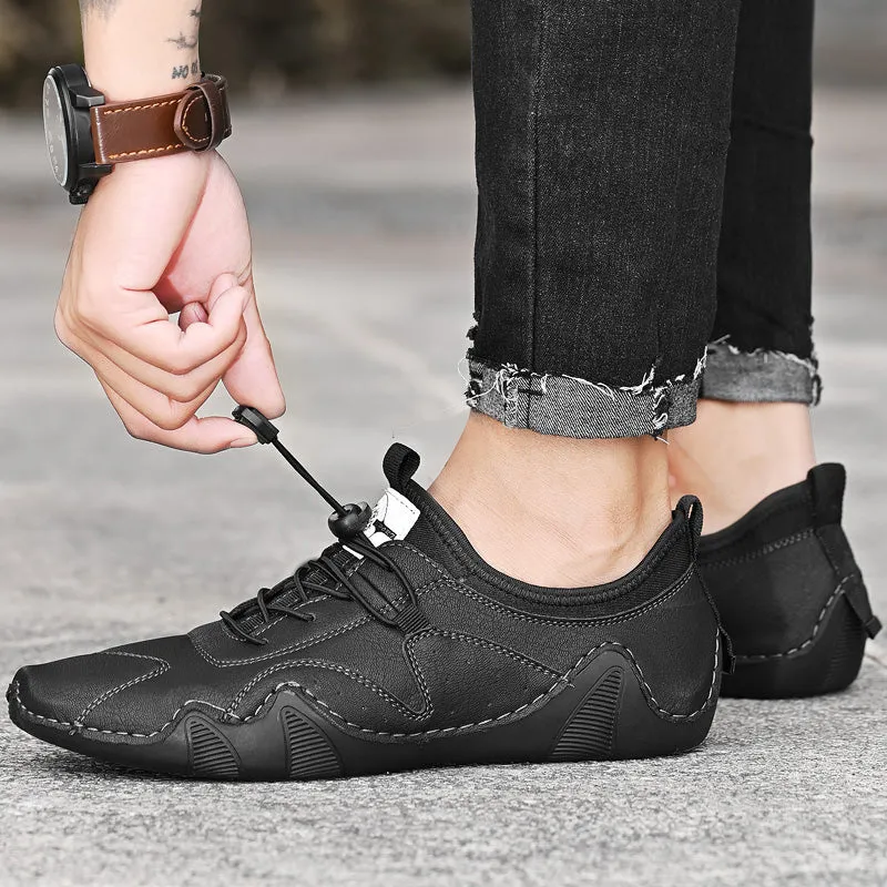 Men's Casual Leather Moccasins | Plus Size Driving Shoes