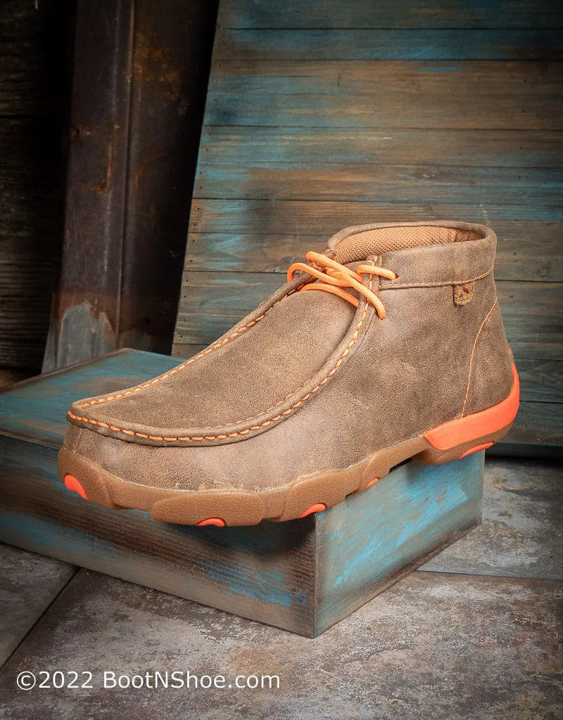 Men's Driving Moccasins with Orange MDM0019