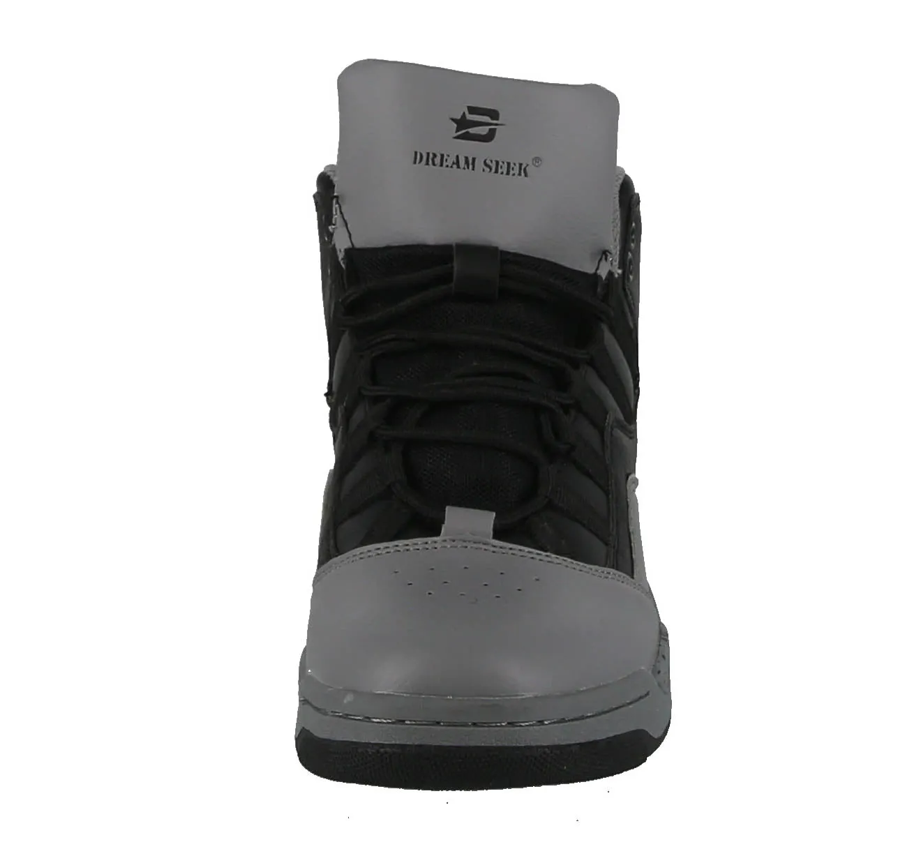 MEN'S SHOES BLACK GREY PU TENNIS SNEAKERS 5874BL