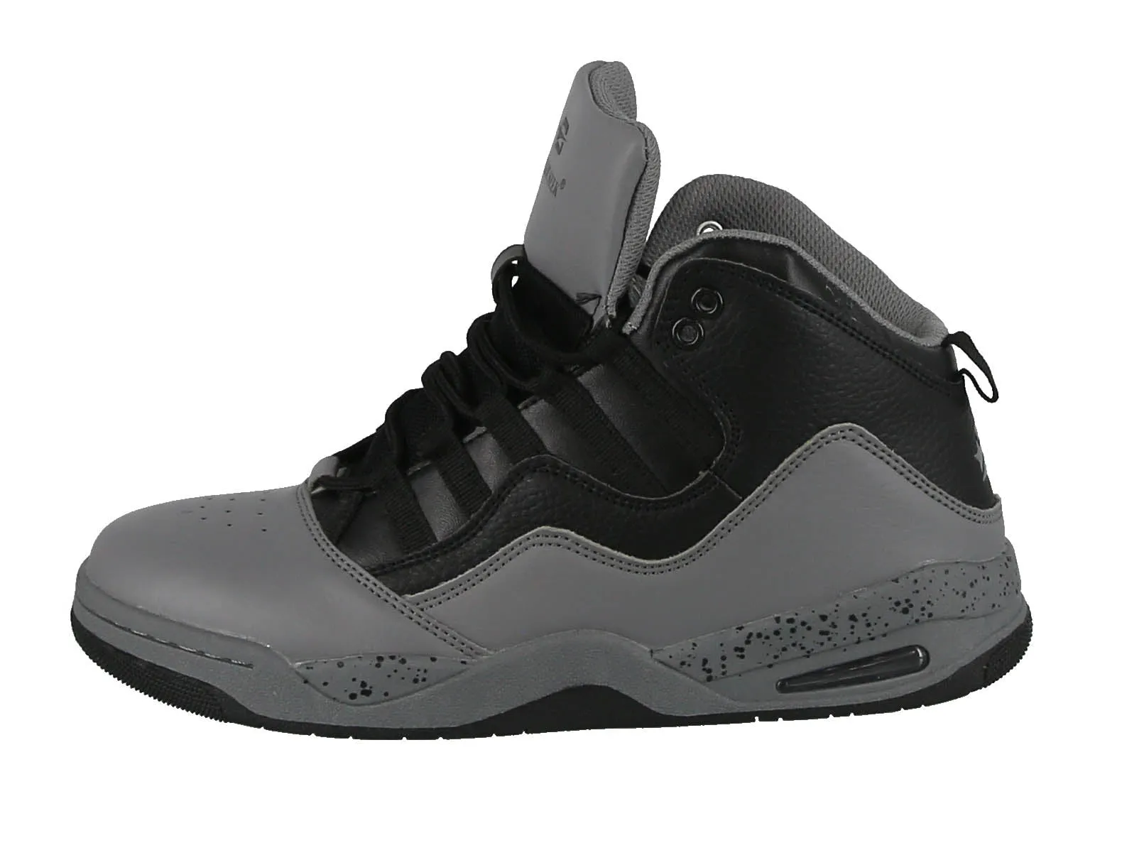 MEN'S SHOES BLACK GREY PU TENNIS SNEAKERS 5874BL