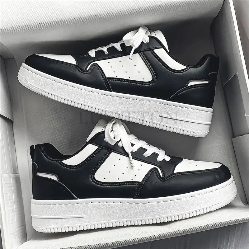 Mens Sneakers – PU Upper, Flat Sole, EVA Insole, Lace-Up