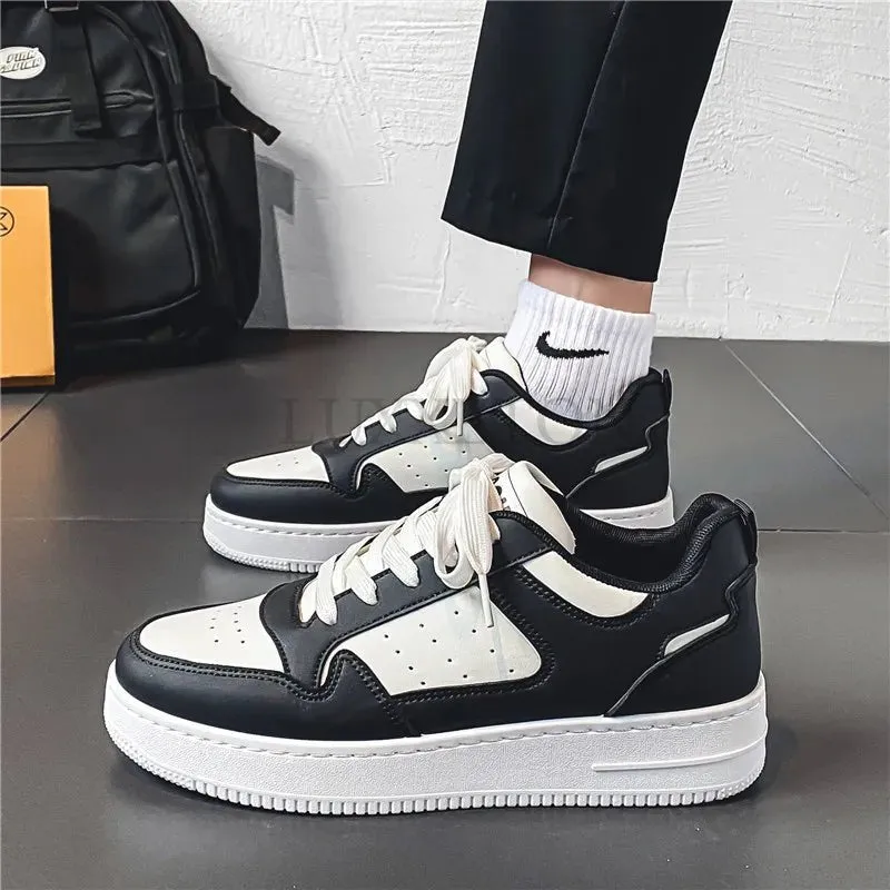 Mens Sneakers – PU Upper, Flat Sole, EVA Insole, Lace-Up