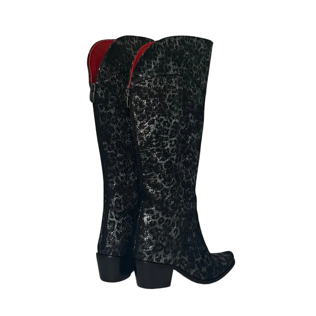 Metallic Leopard Tall Cowboy