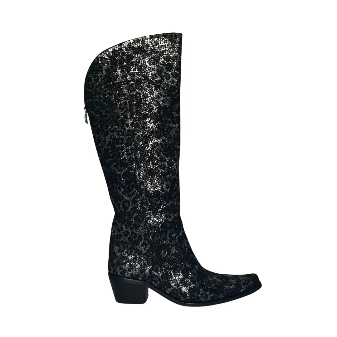 Metallic Leopard Tall Cowboy