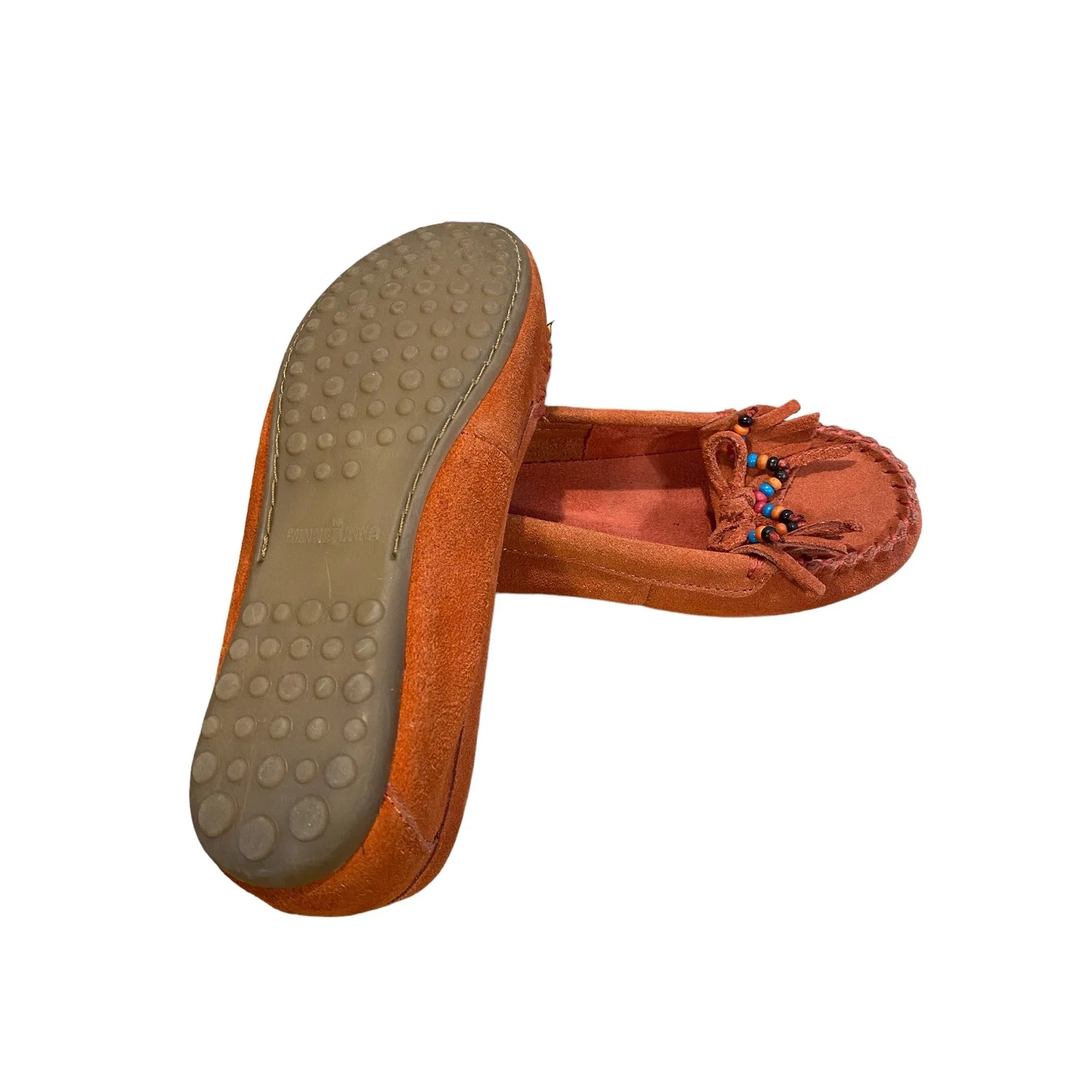 Minnetonka Women's Orange Moccasins