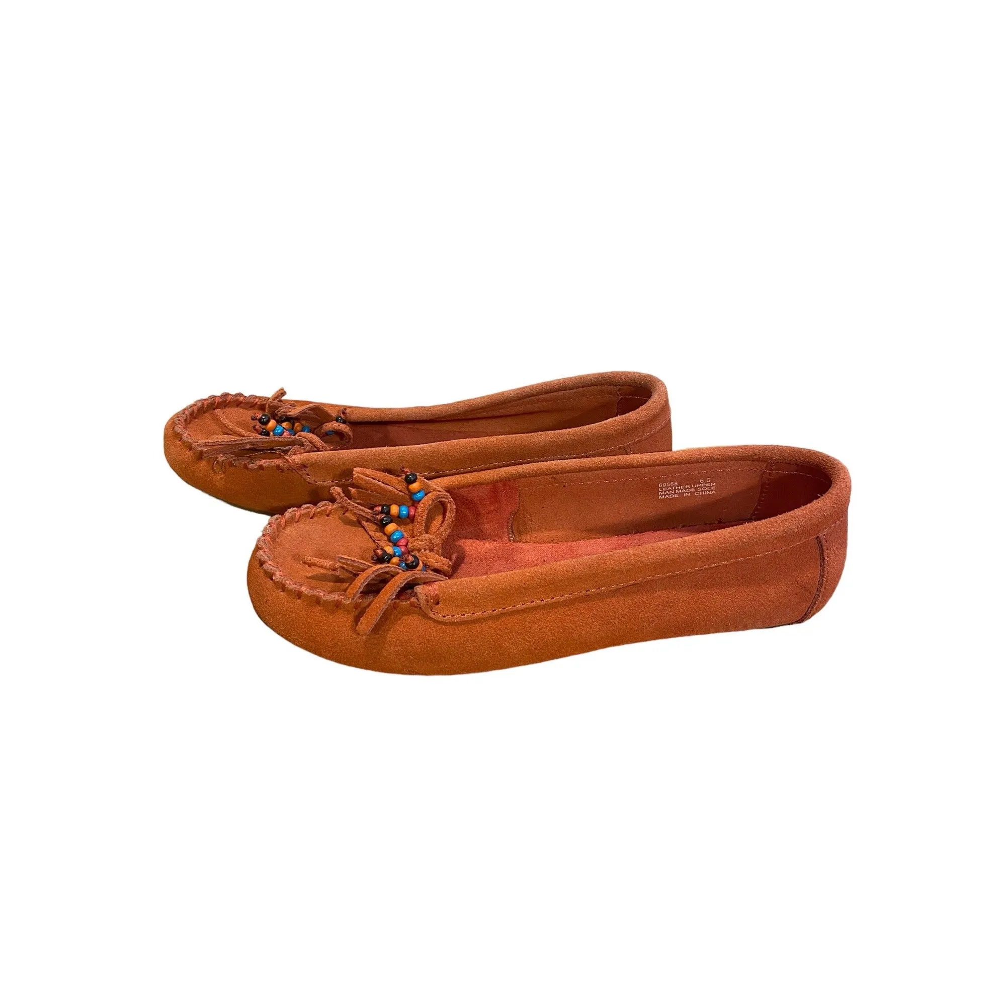 Minnetonka Women's Orange Moccasins