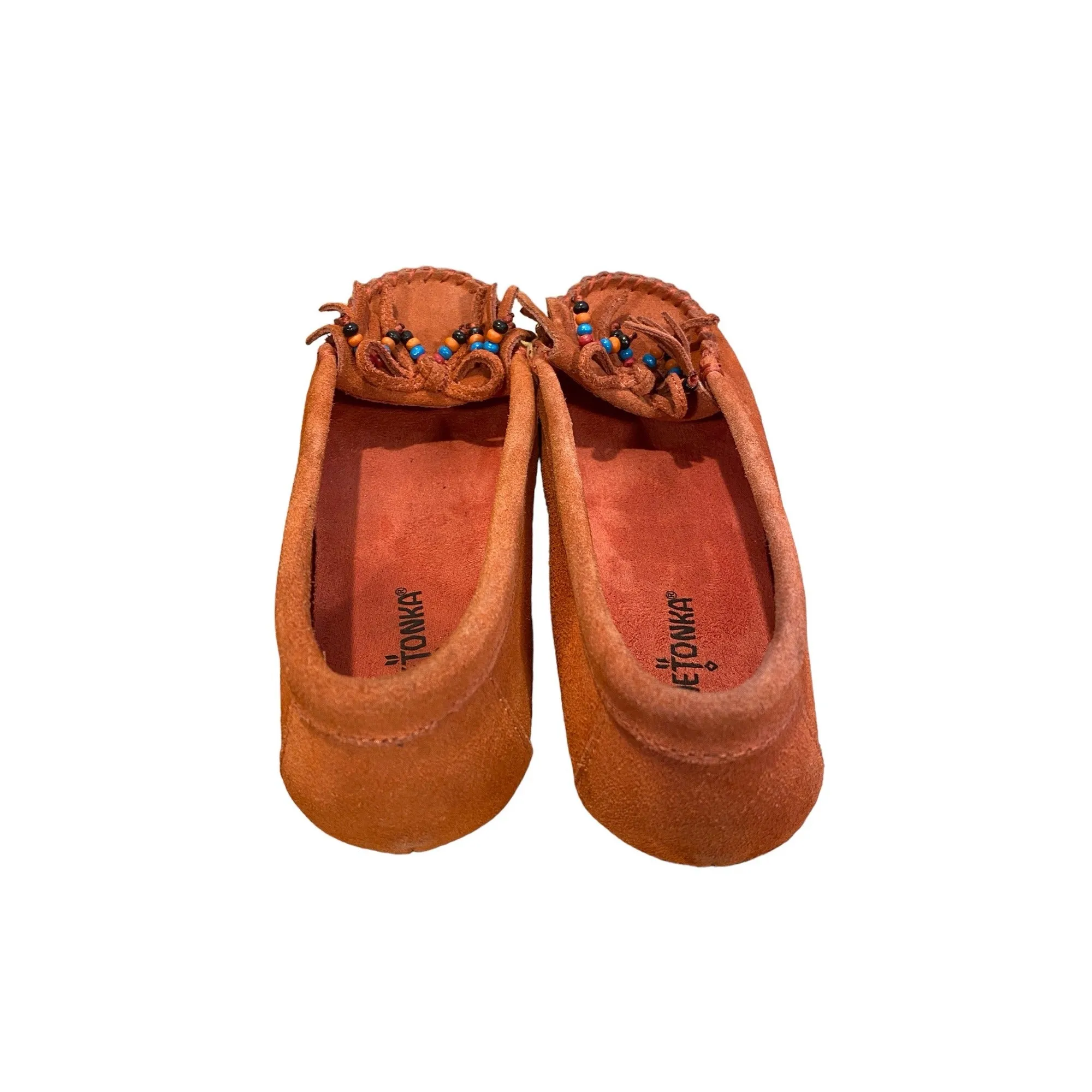 Minnetonka Women's Orange Moccasins