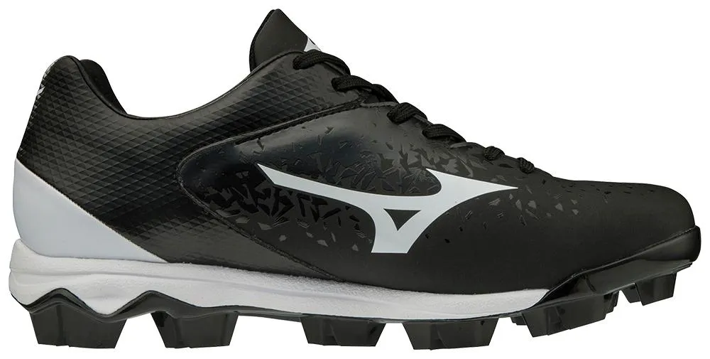 Mizuno Mens Wave Select Nine Moulded Baseball/Softball Cleat - Black/White
