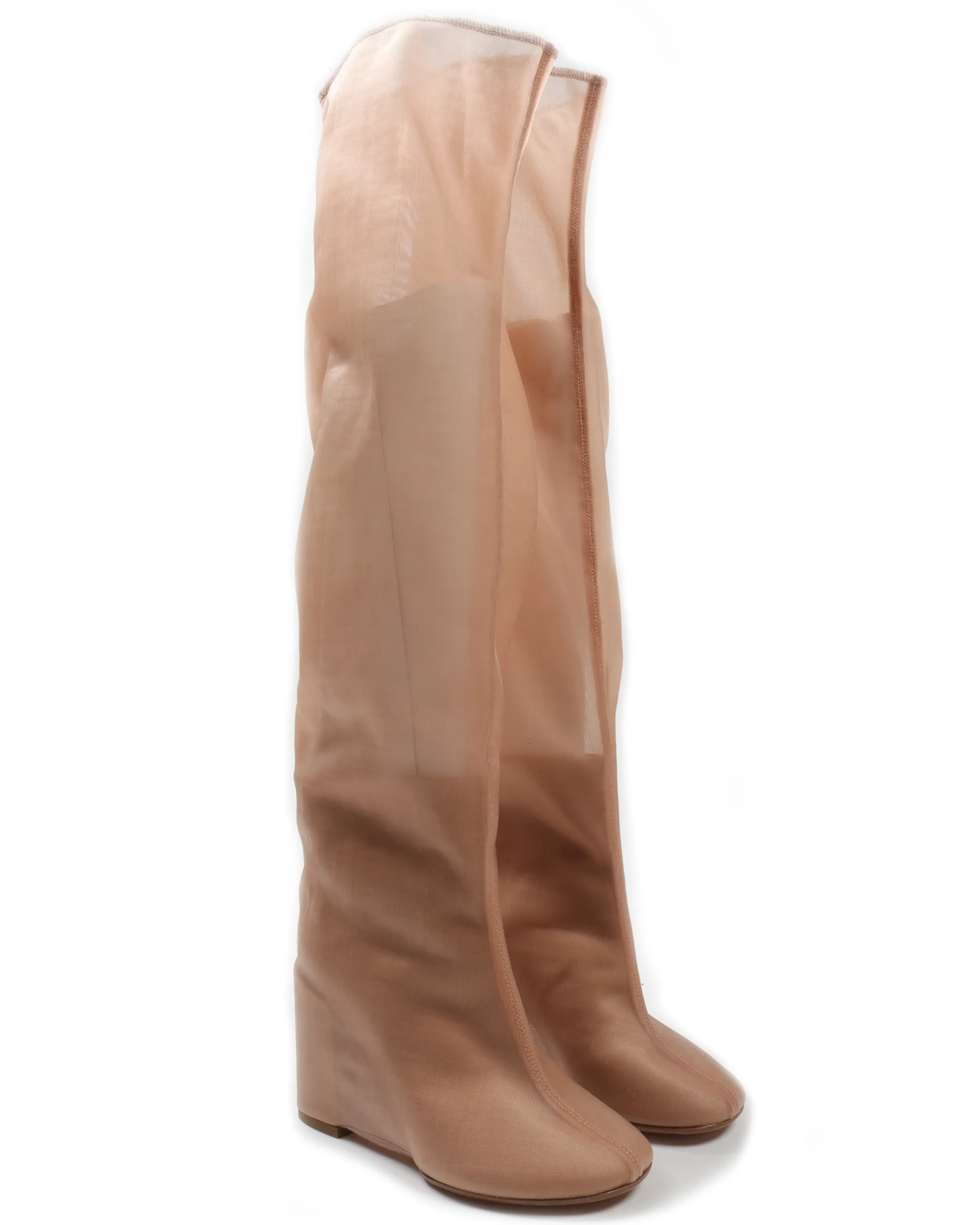 MM6 Mesh Knee-High Boots