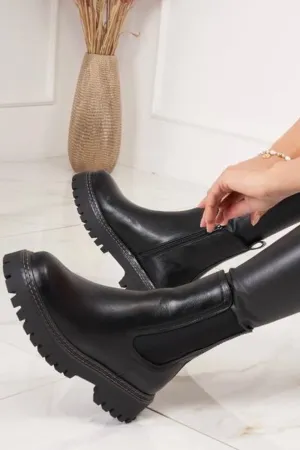 Montana Black Chunky Boots