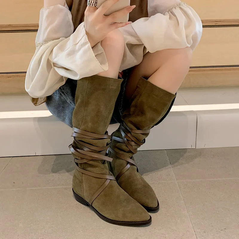 Mylah Suede Slouch Knee High Boots