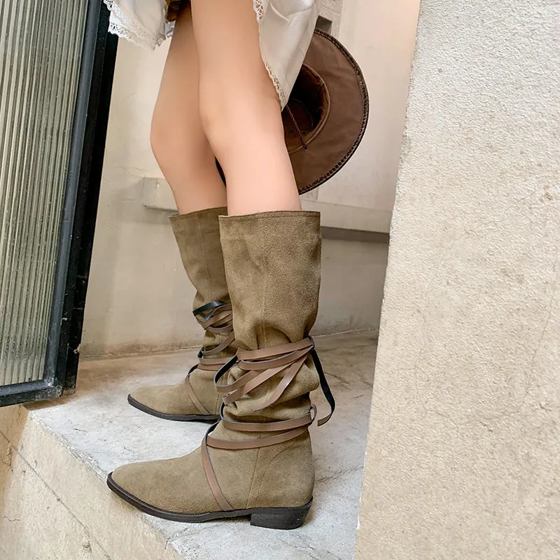 Mylah Suede Slouch Knee High Boots