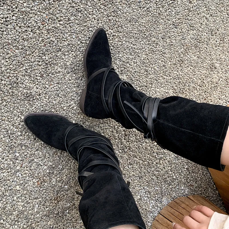 Mylah Suede Slouch Knee High Boots
