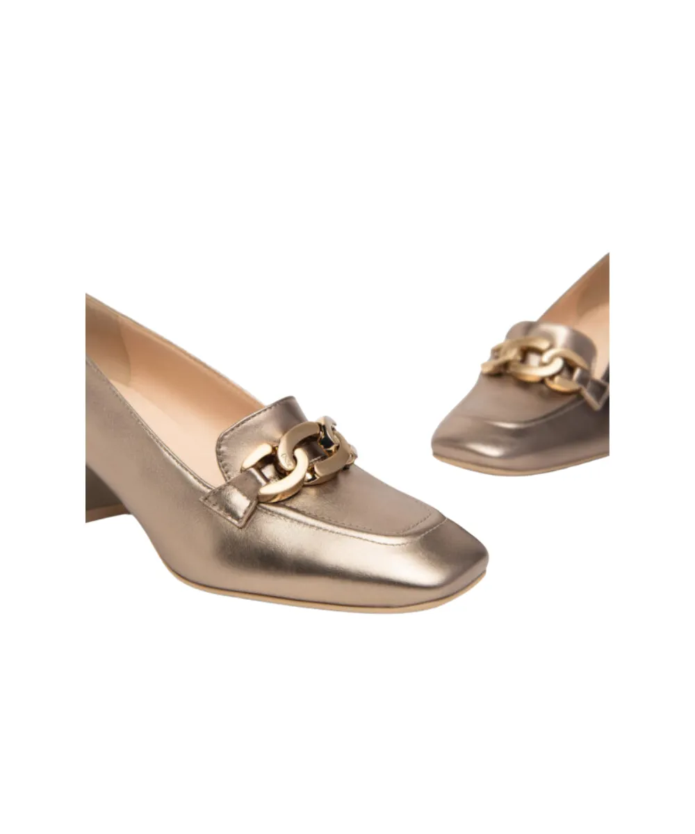 NERO GIARDINI LOAFERS IN BRONZE