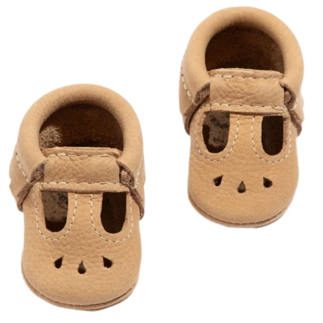 Newborn Weathered Brown Mary Jane Baby Shoe