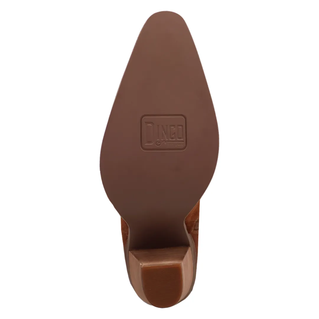 Online Exclusive | Dingo | Primadonna Suede Leather Boot in Brown **PREORDER