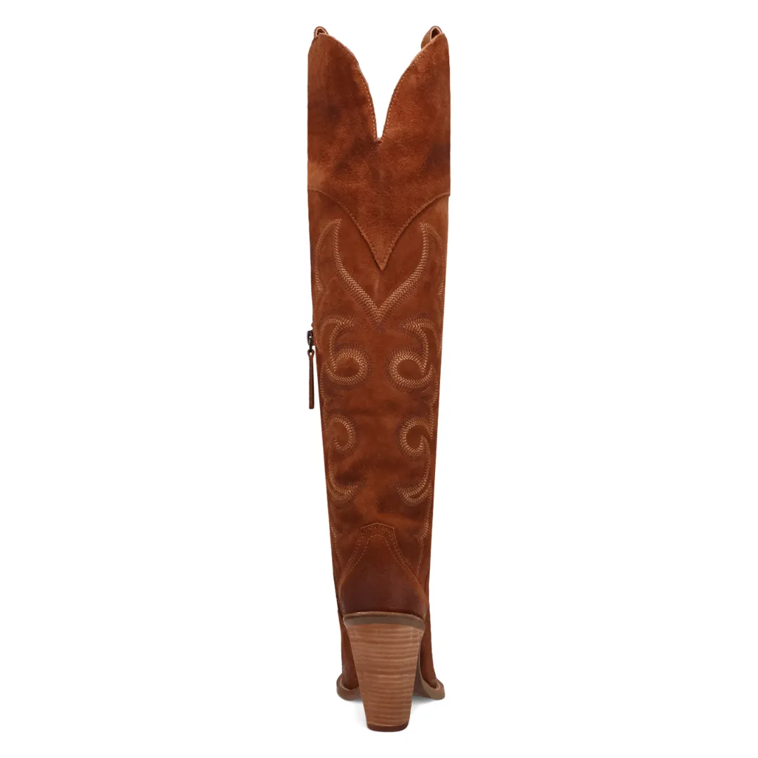 Online Exclusive | Dingo | Primadonna Suede Leather Boot in Brown **PREORDER