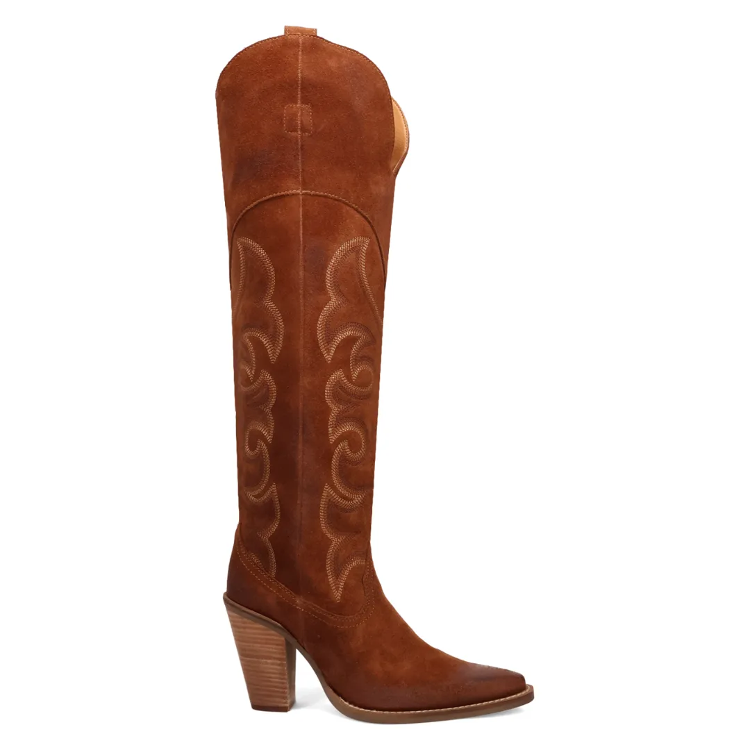 Online Exclusive | Dingo | Primadonna Suede Leather Boot in Brown **PREORDER