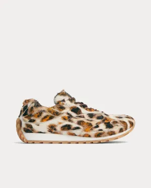 Orbit Calf Hair Jaguar Print Low Top Sneakers