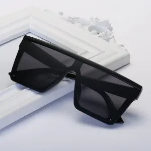 Oversized Big Vintage Black Square Sunglasses